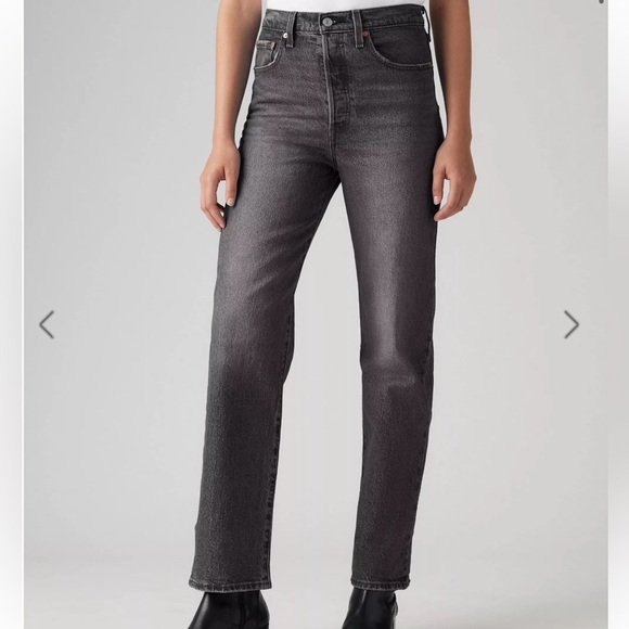 Levi’s jeans premium ribcage straight ankle high rise black button fly 31 - Picture 15 of 15